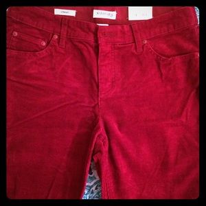 Cranberry corduroy pants